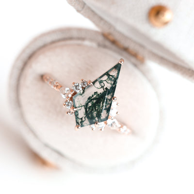 ABIGAIL KITE MOSS ACHAT UND DIAMANTEN-SET | Ringe | Capucinne