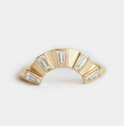 Art-Deco-Ring mit Baguette-Diamanten zum Verschachteln