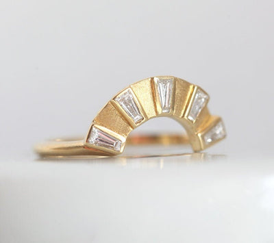 Art-Deco-Ring mit Baguette-Diamanten zum Verschachteln