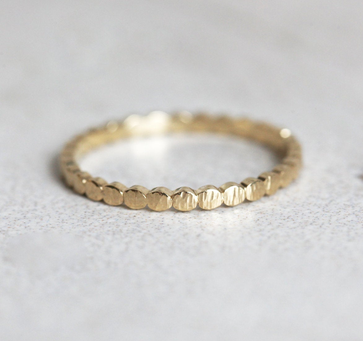 Perlengoldband, 14K Goldring-Capucinne