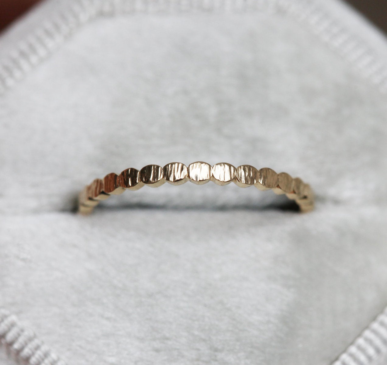 Perlengoldband, 14K Goldring-Capucinne