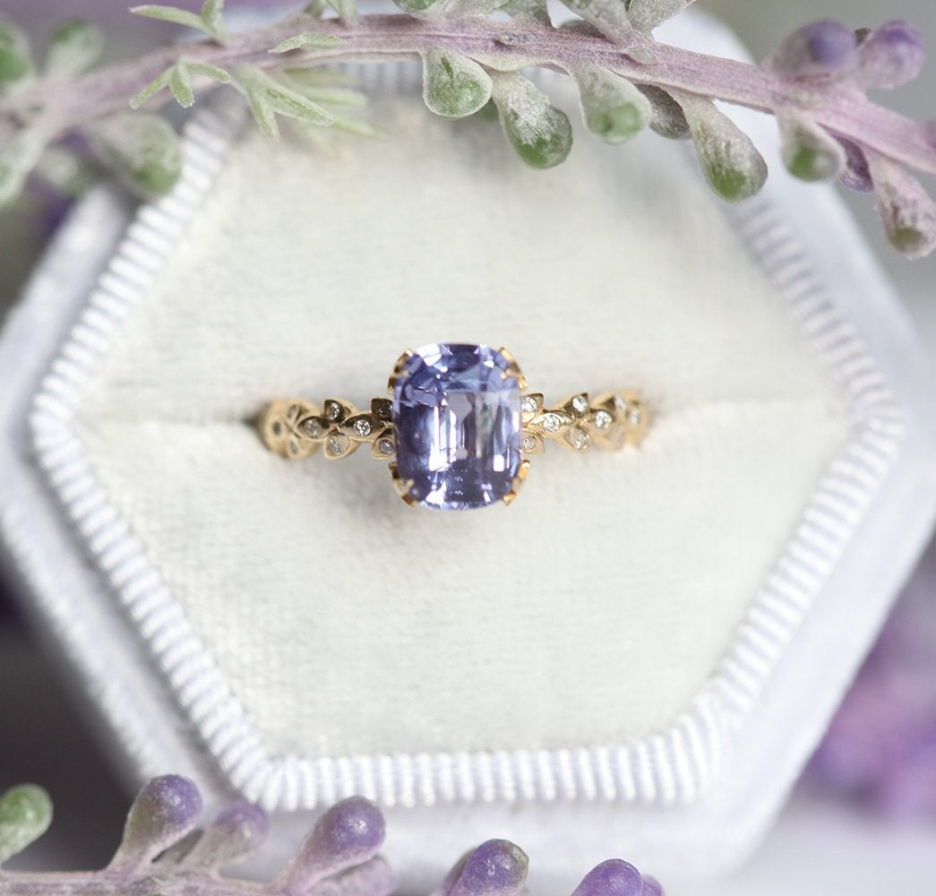 Cyra Lavendel-Saphir-Diamant-Ring