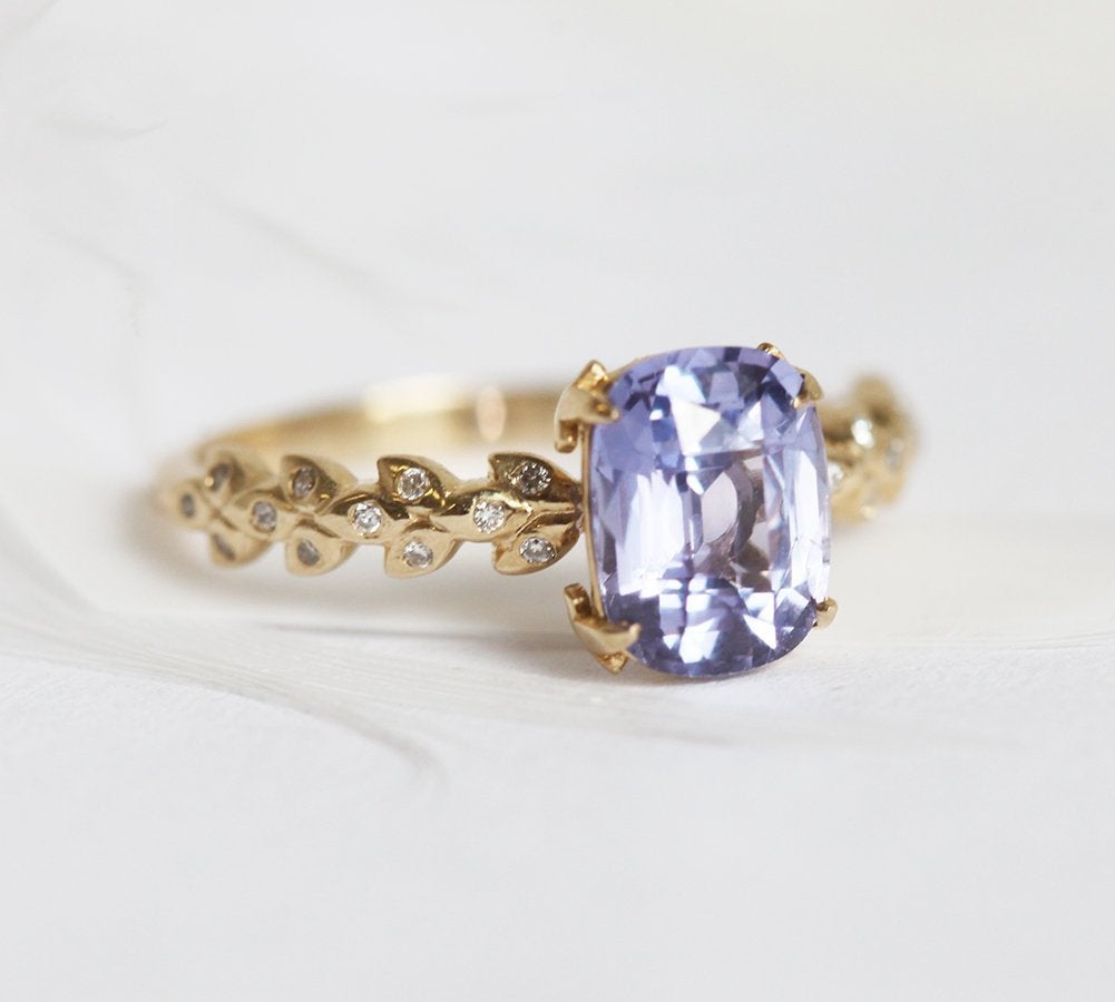 Cyra Lavendel-Saphir-Diamant-Ring