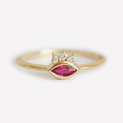 Gold-Rubin-Ring, zarter Rubin-Ring