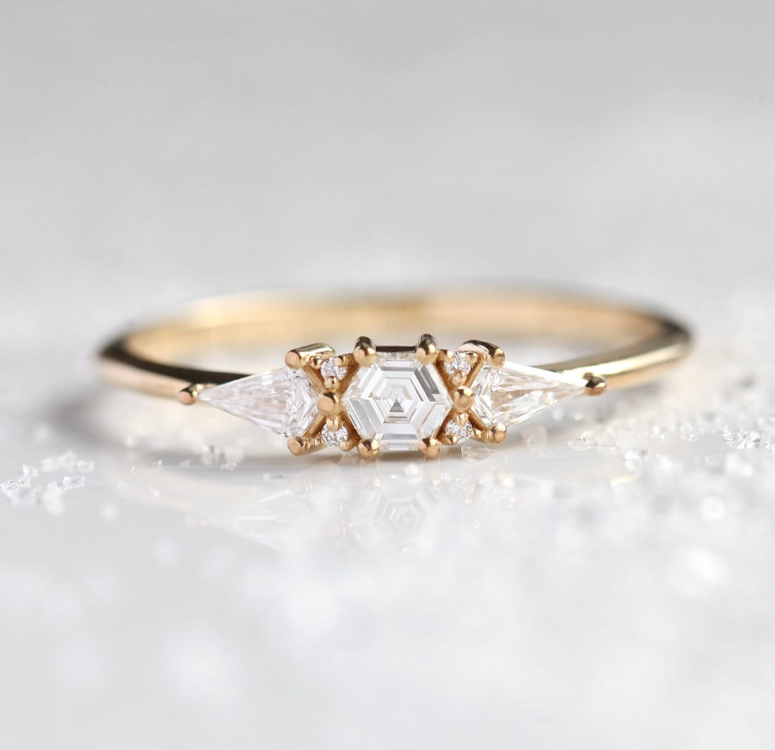 Harmonie-Sechskant-Diamantring