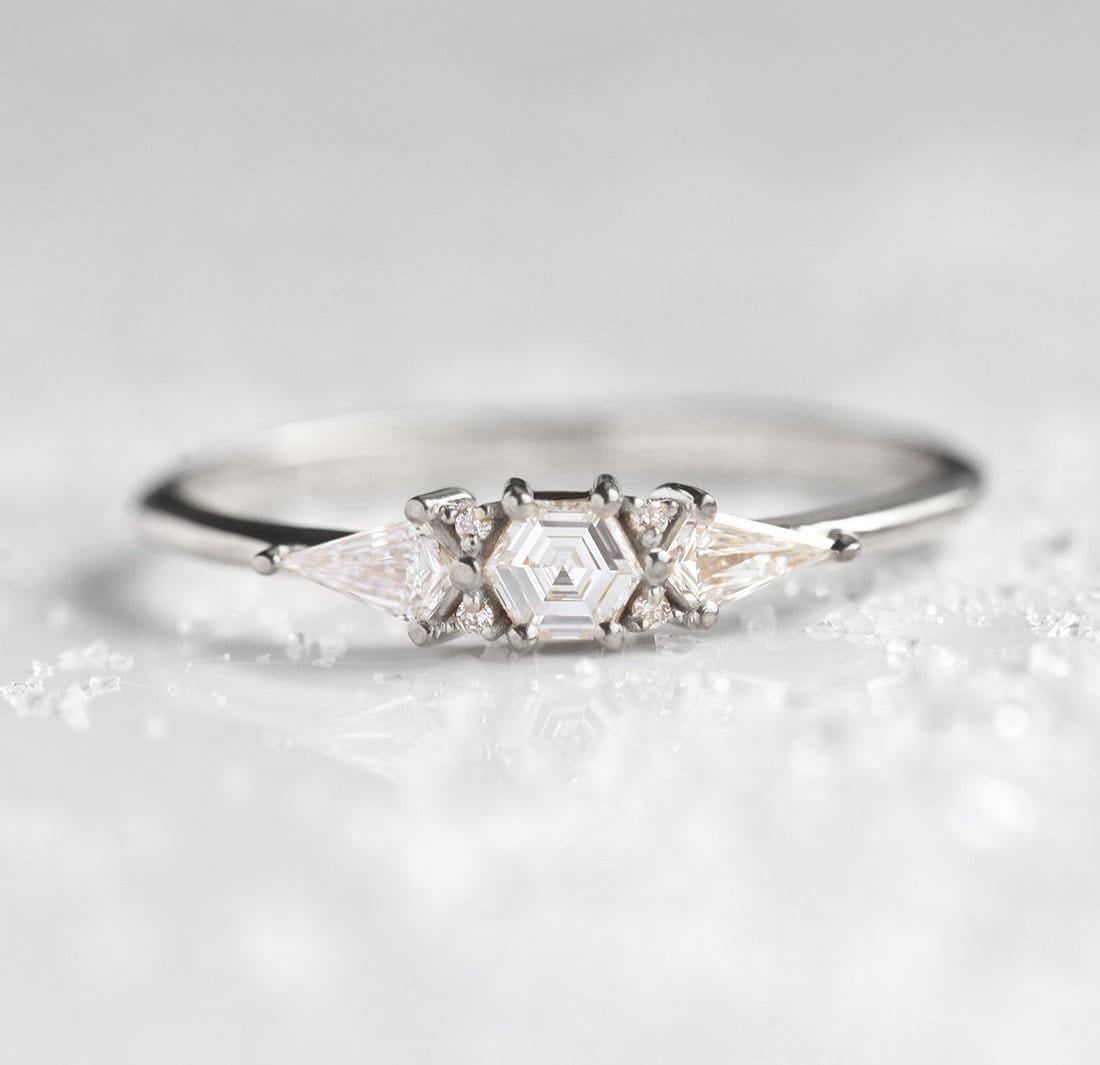 Harmonie-Sechskant-Diamantring