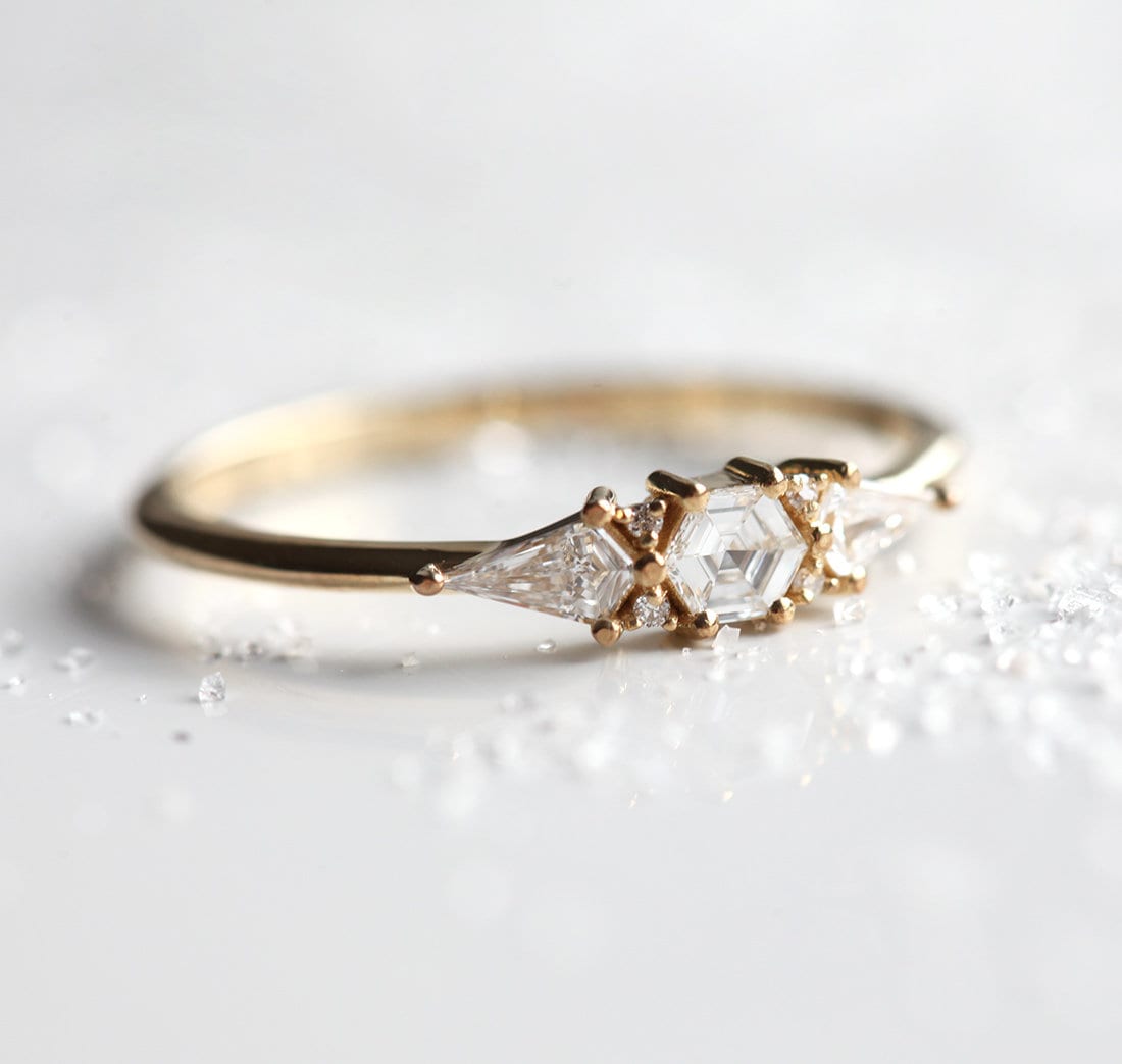 Harmonie-Sechskant-Diamantring