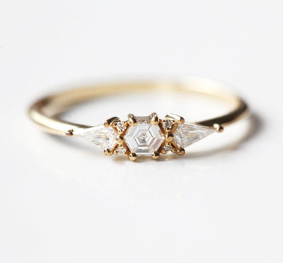 Harmonie-Sechskant-Diamantring