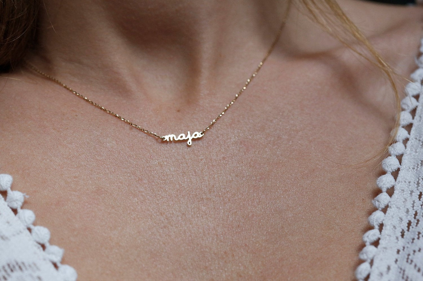 Goldkette mit personalisiertem Namen