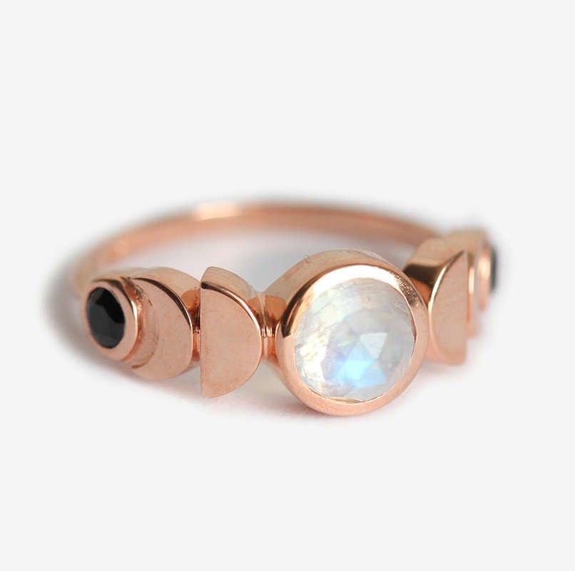 MONDPHASE RING, 14K ROSÉGOLD-Capucinne