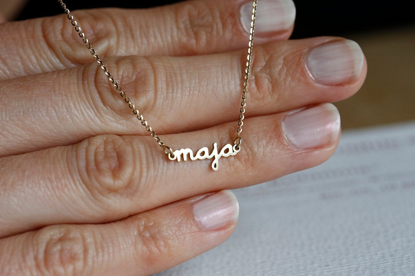 Goldkette mit personalisiertem Namen