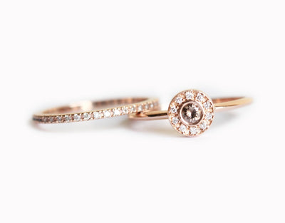 Roségold-Ringset, Roségold-Diamantset-Capucinne