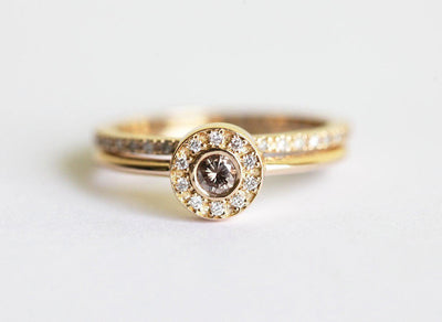 Roségold-Ringset, Roségold-Diamantset-Capucinne