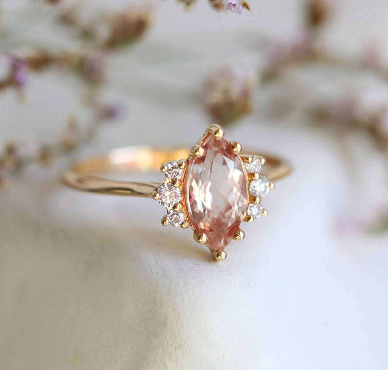 Marquise-Morganit-Ring