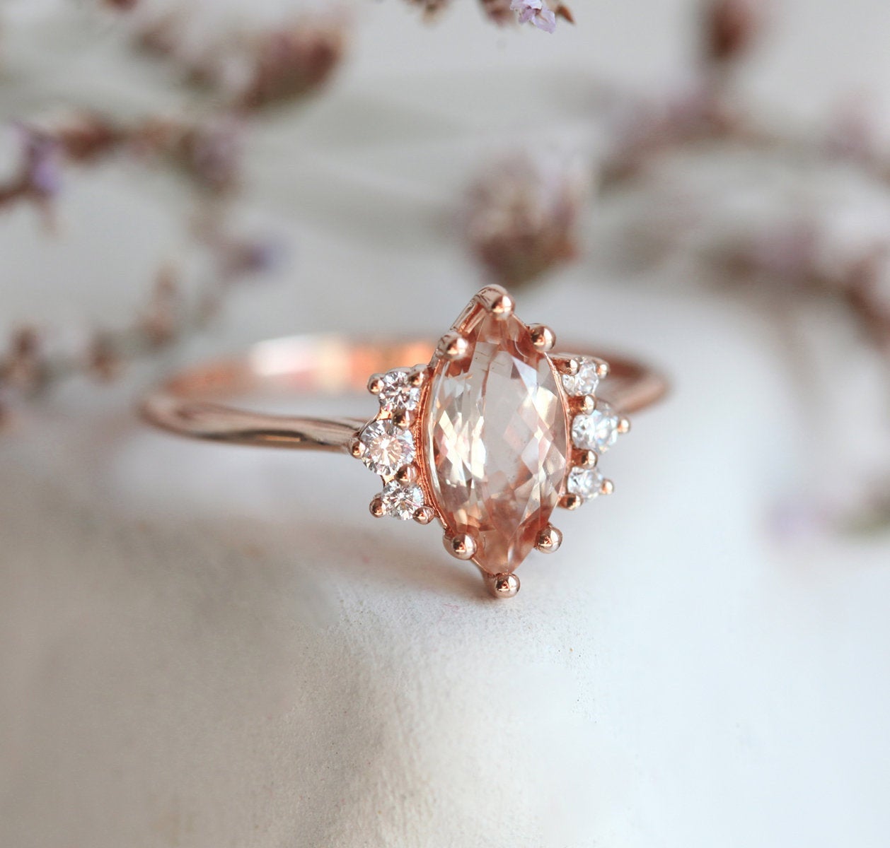 Marquise-Morganit-Ring