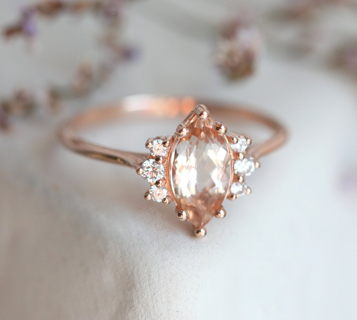 Marquise-Morganit-Ring