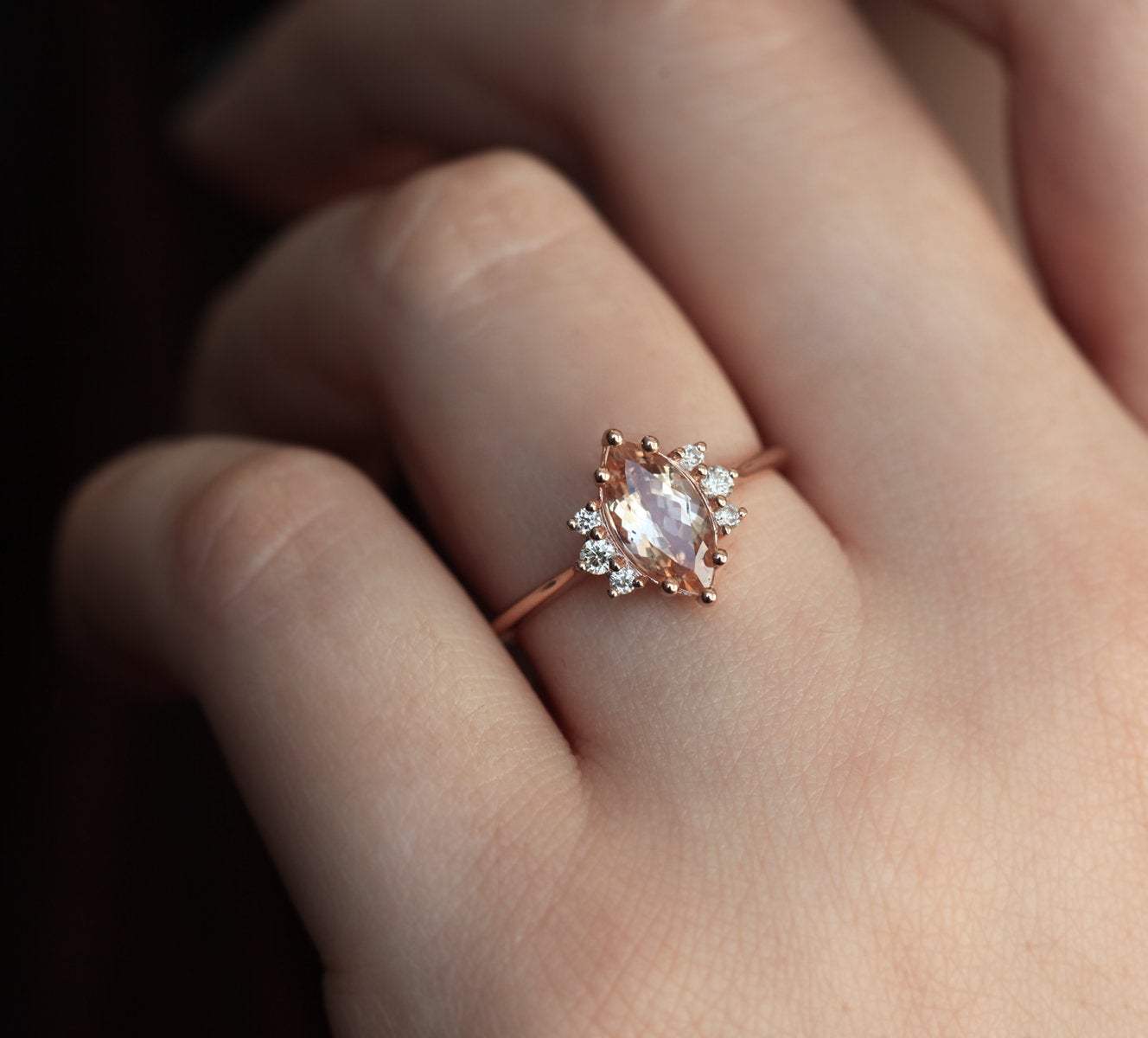 Marquise-Morganit-Ring