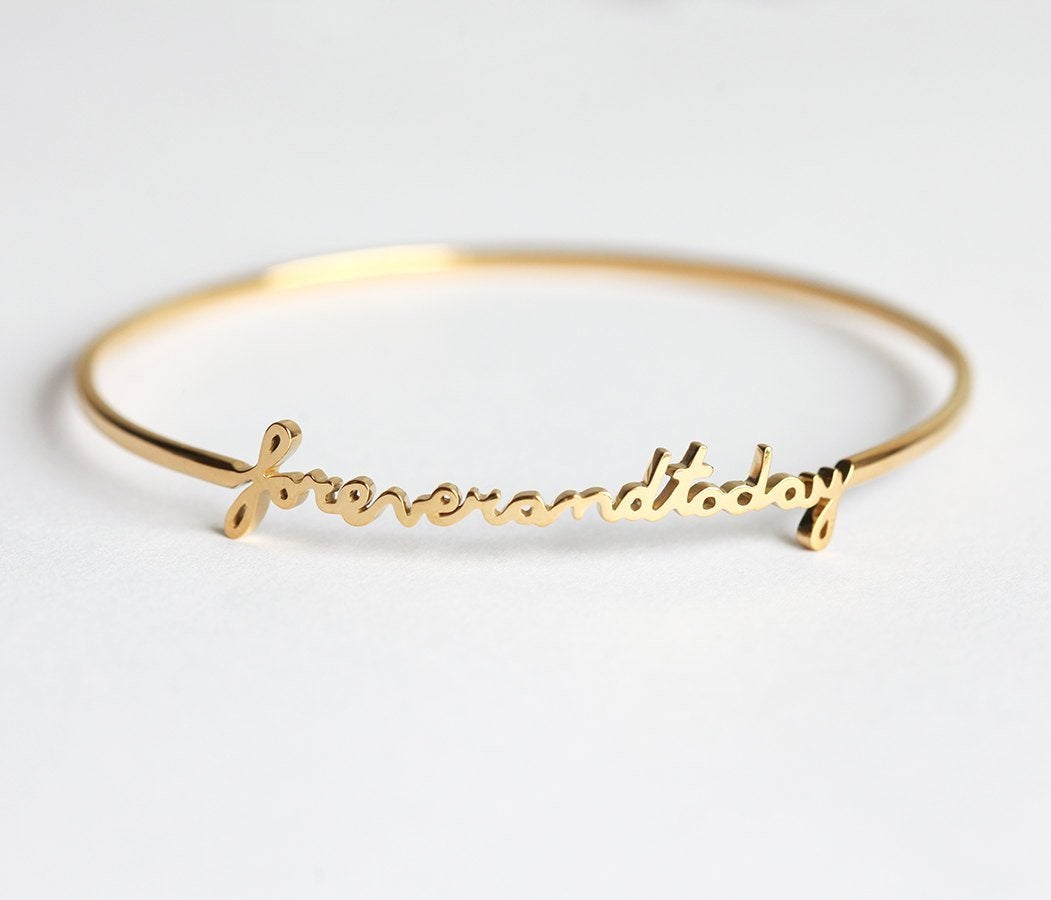 Personalisiertes Signature-Armband aus Gold