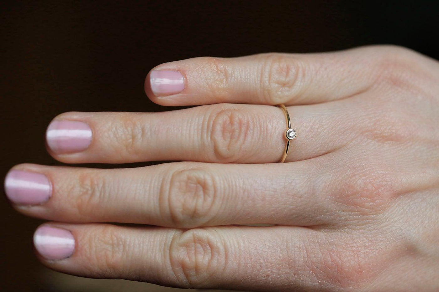 SOLITÄR-DIAMANT-RING, KLEINER DIAMANT-RING-Capucinne