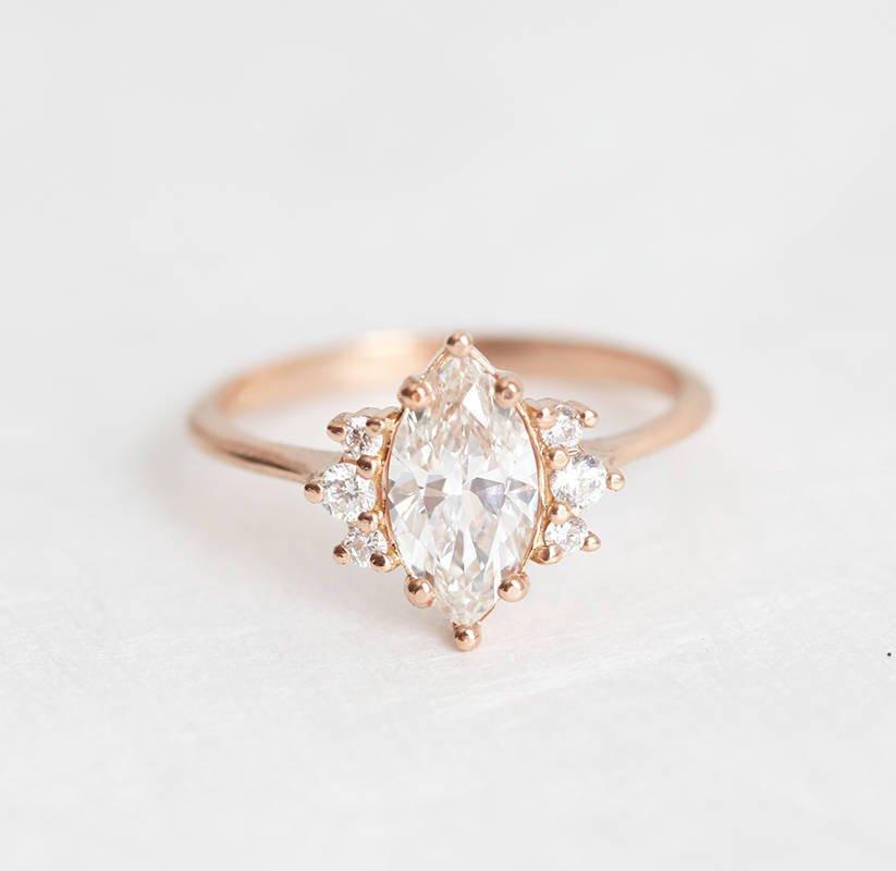 SOPHIA MARQUISE CUT 0,9 KARAT DIAMANTRING-Capucinne