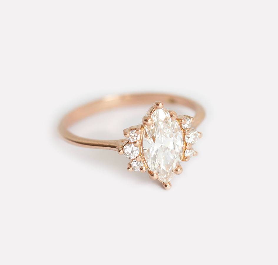 SOPHIA MARQUISE CUT 0,9 KARAT DIAMANTRING-Capucinne