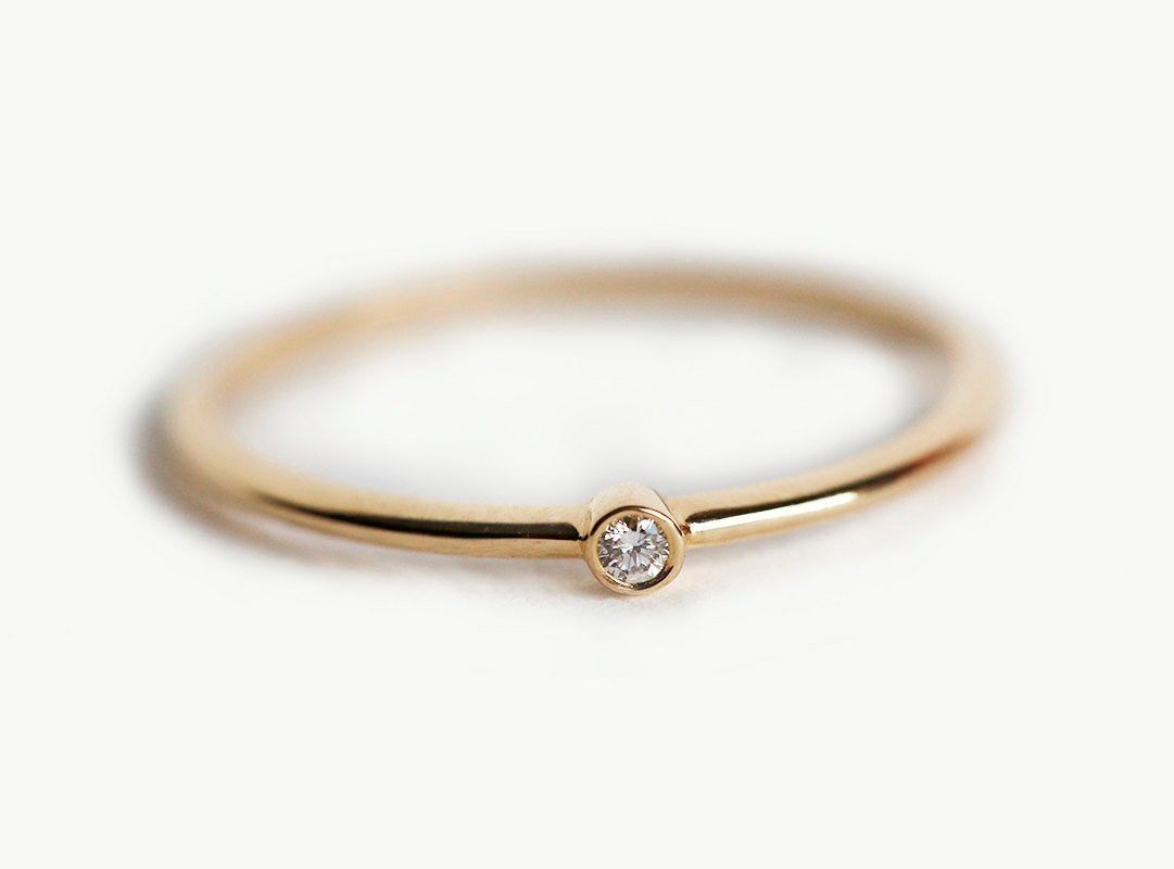 Runder Diamant-Babyring