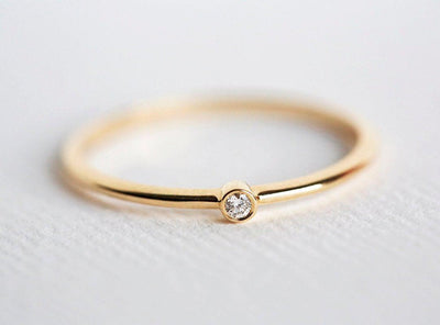 Runder Diamant-Babyring